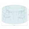 husă pentru set de masă rotundă 130x90